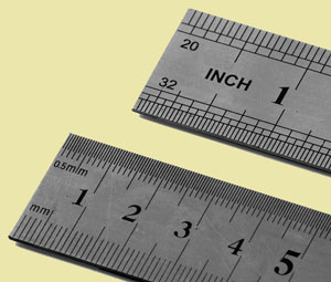 metric ruler and english ruler