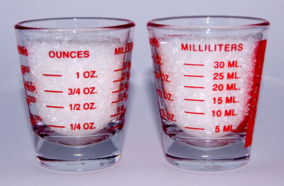 milliliters and ounces